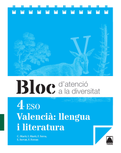 Bloc. Valencià 4ESO. Ed2016